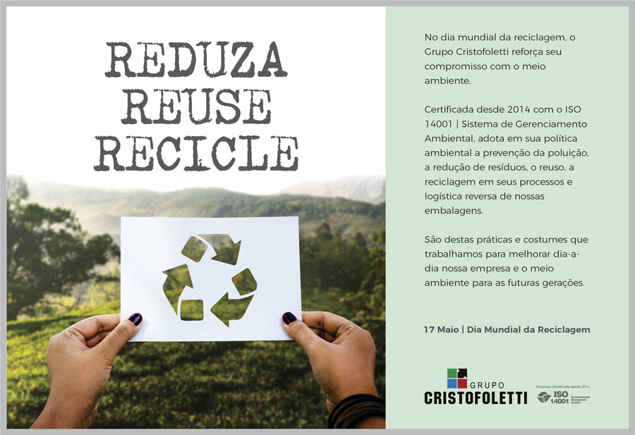 anuncio dia mundia da reciclagem