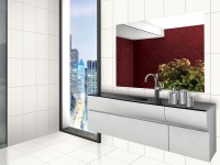 Ambiente banheiro piso 45940 Eternety Bianco e revestimento 32501