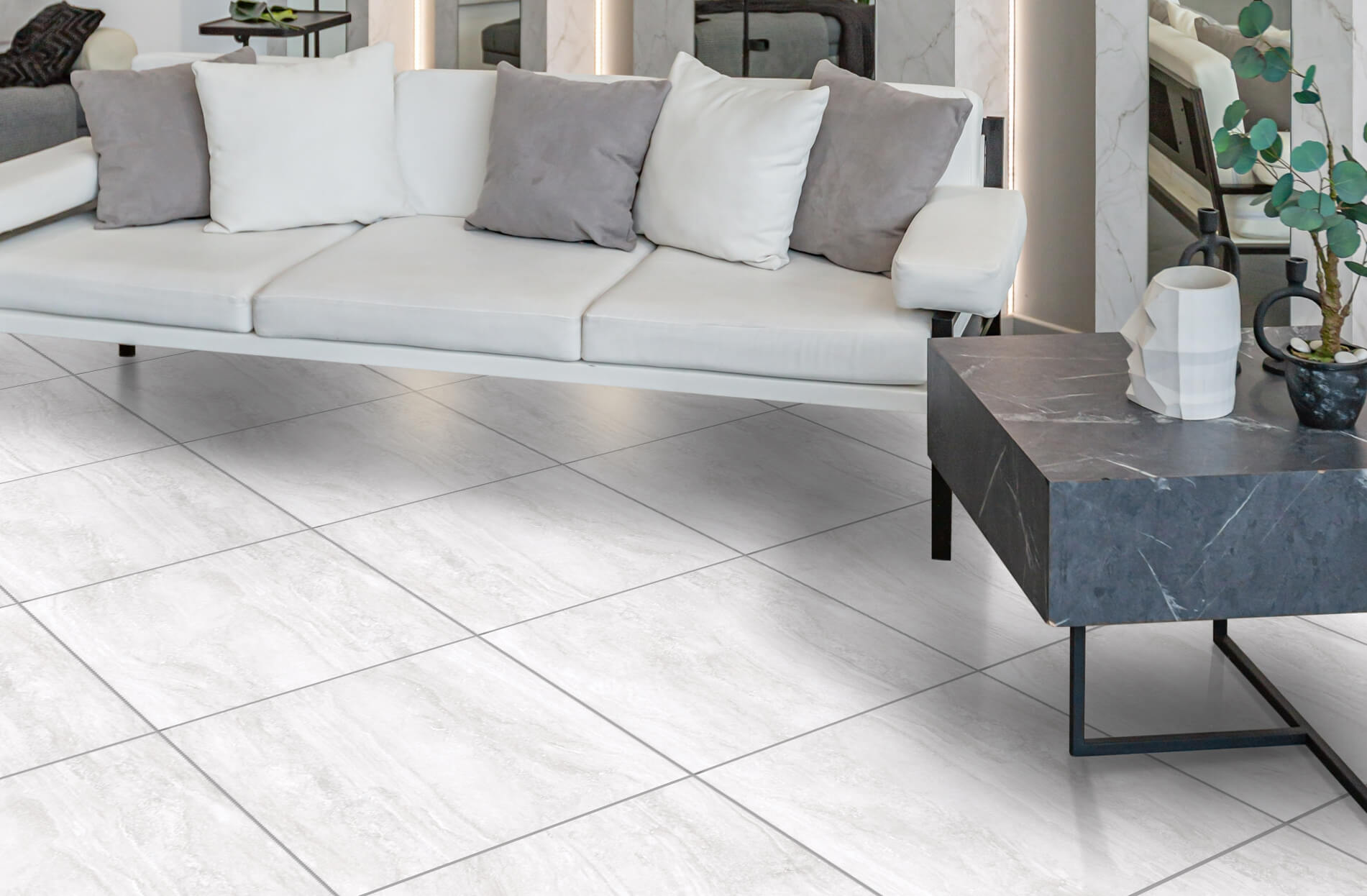 Sala 43 - Travertino Line Cinza