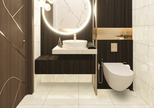 Ambiente banheiro revestimentos R31132 Onix Bege