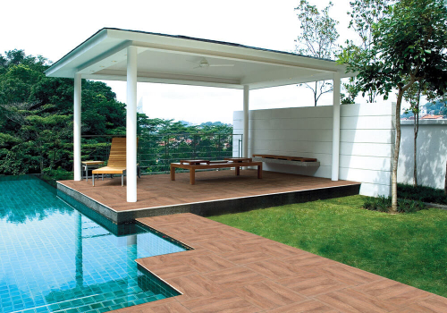 Ambiente externo porcelanato 61517 Deck Eden Antiderrapante