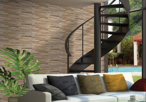 Ambiente sala revestimentos HD3205 Aspen Noce